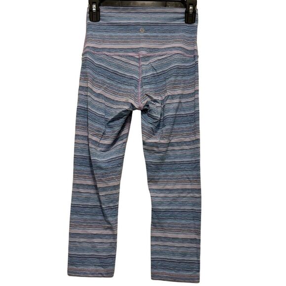 Lululemon Wunder Under (Hi-Rise) in Wave Twist Lilac Caspian Blue *HEMMED CROP - Picture 3 of 7